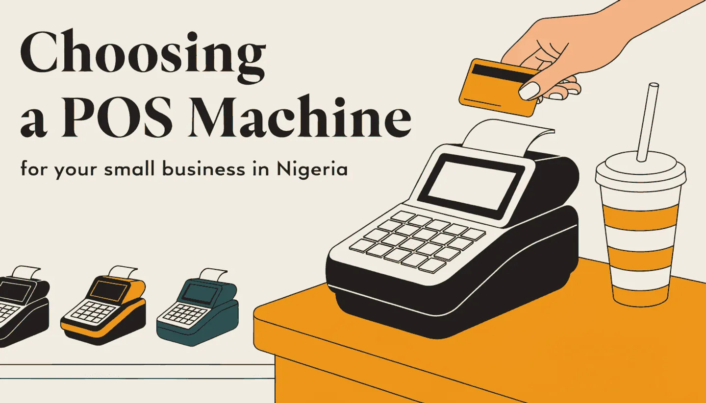 POS terminal on a shop counter with a customer tapping a bank card